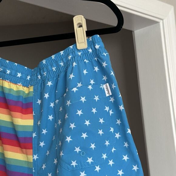 Chubbies Men's M Classic Rainbow Flag Print Pride Swim Trunks/Shorts 5.5” Inseam - Picture 3 of 6